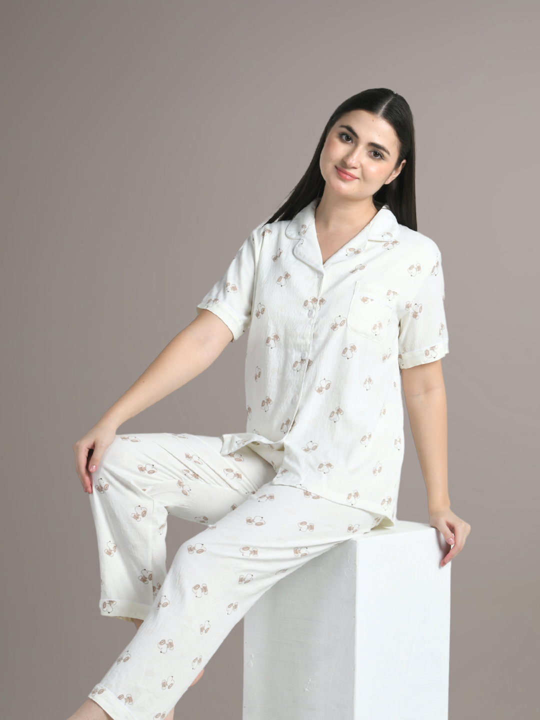 Snoopy Dreams Padded Nightsuit (3 Pc Set)