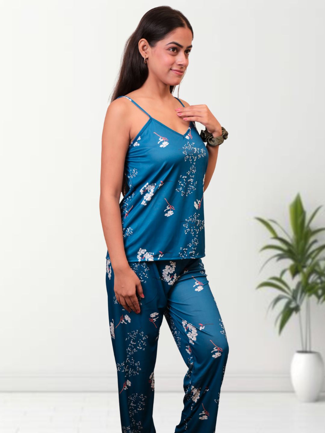 Floral Teal Nightsuit