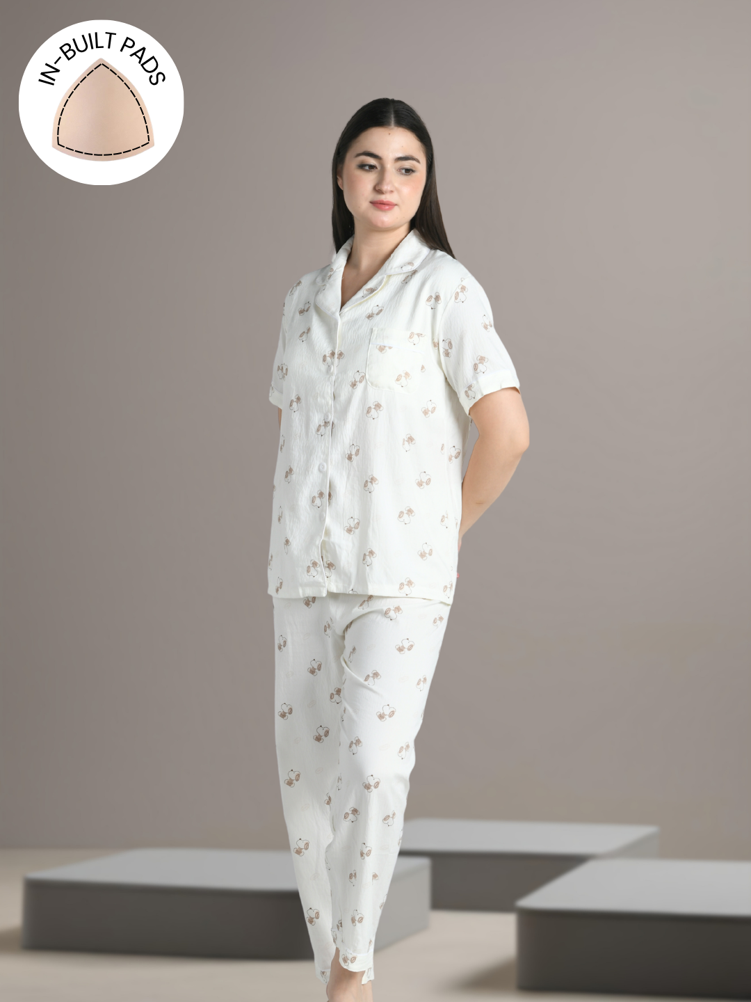 Snoopy Dreams Padded Nightsuit (3 Pc Set)