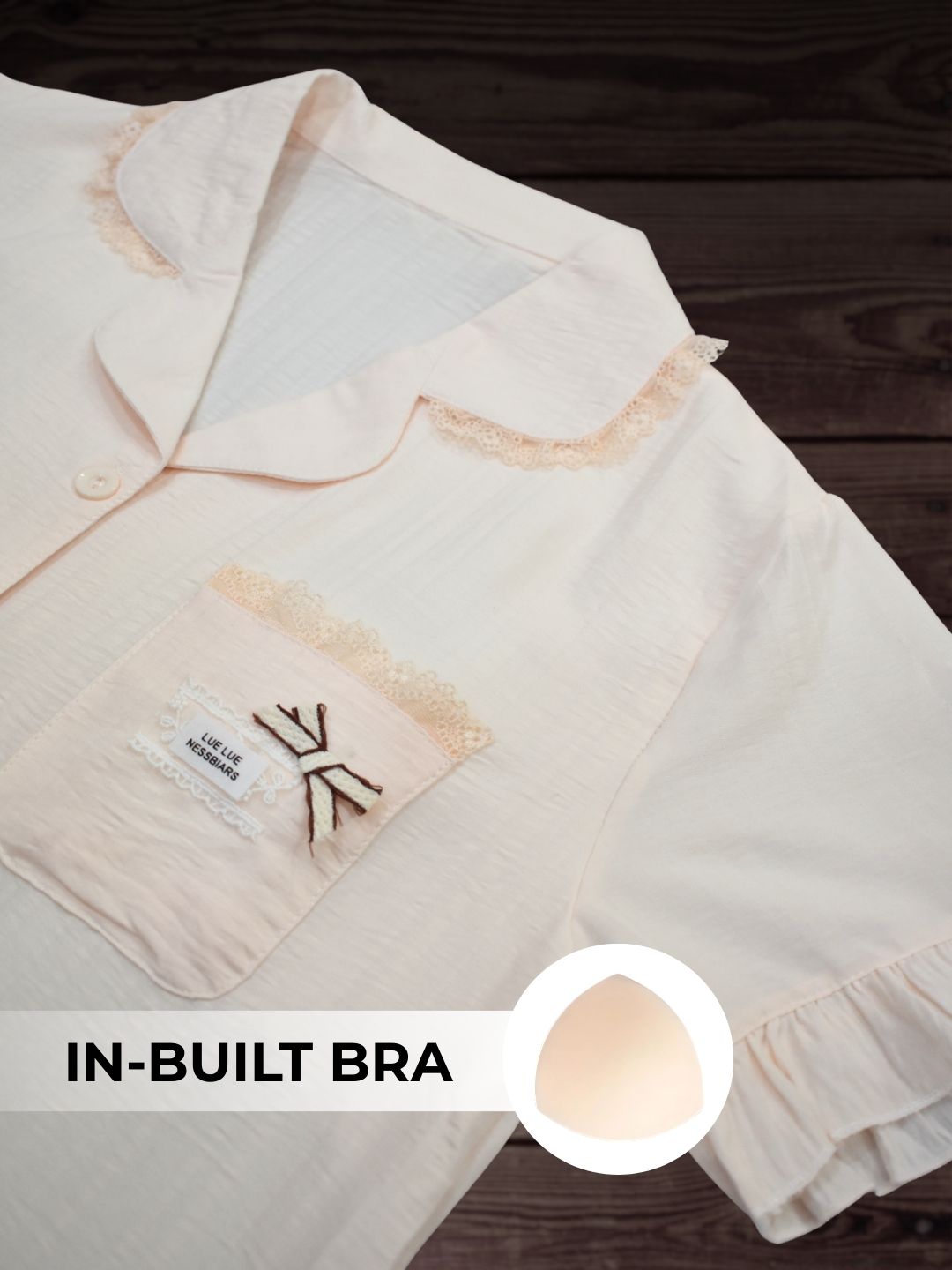 Frilly Dreams Padded Nightsuit Set (3PCS)