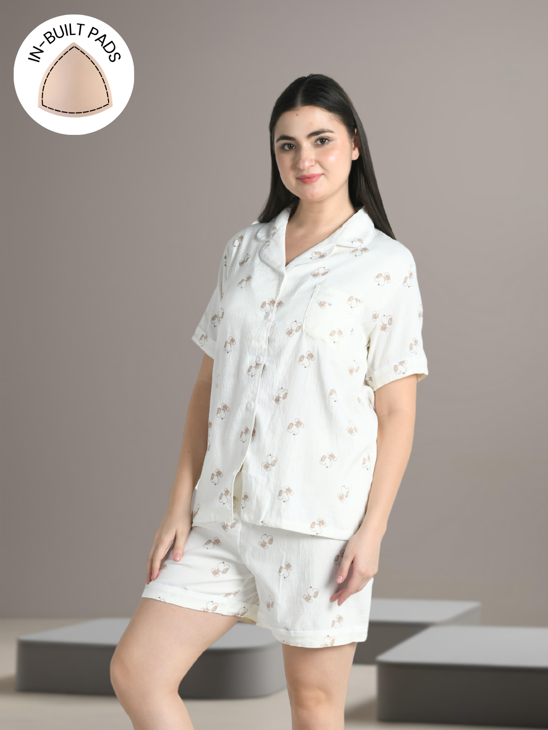 Snoopy Dreams Padded Nightsuit (3 Pc Set)