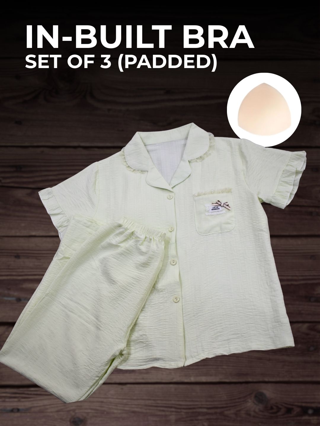 Sleepy Ruffles Padded Nightsuit Set (3PCS)