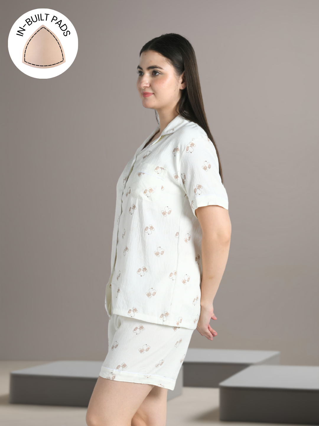 Snoopy Dreams Padded Nightsuit (3 Pc Set)