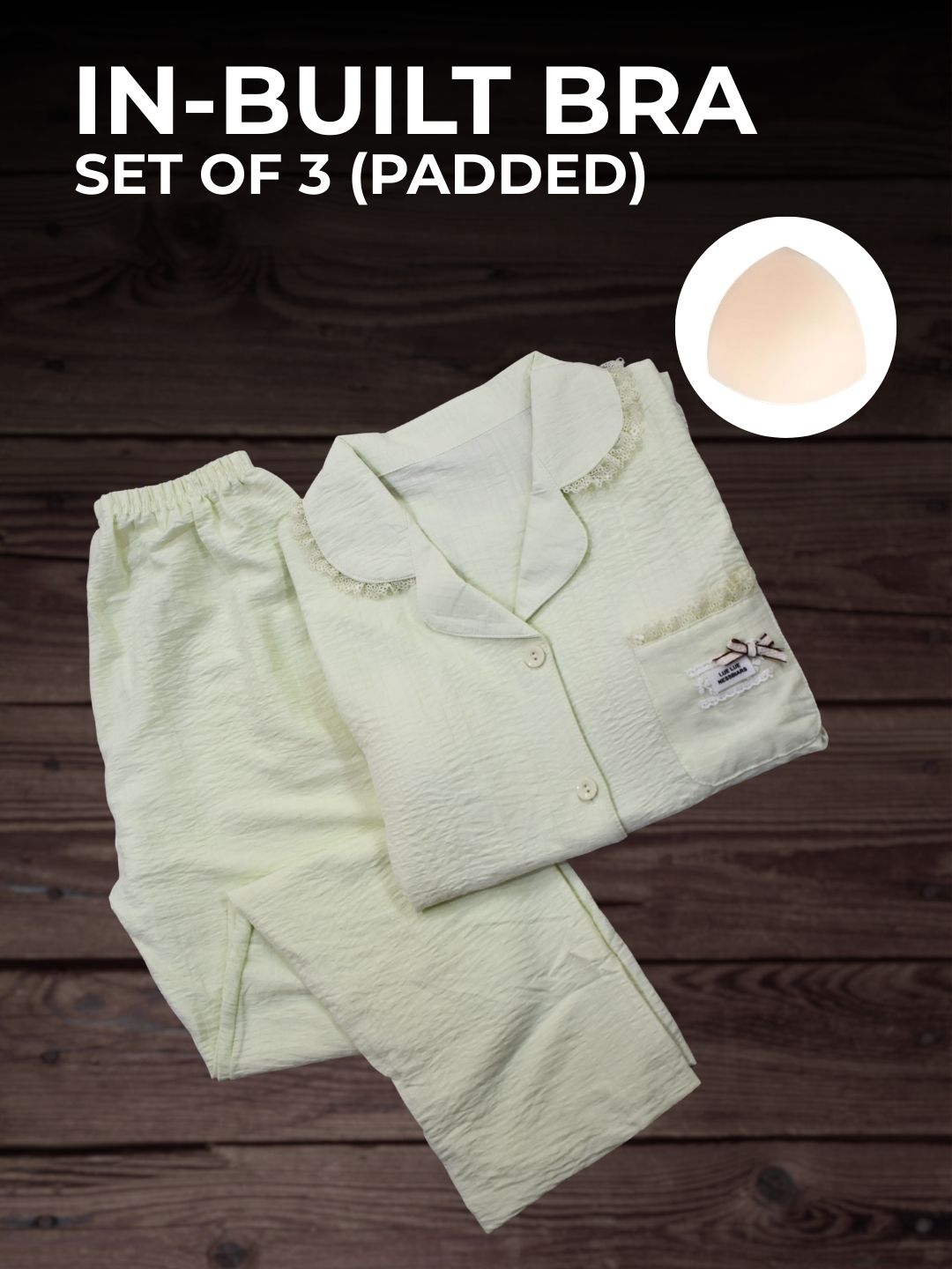 Sleepy Ruffles Padded Nightsuit Set (3PCS)