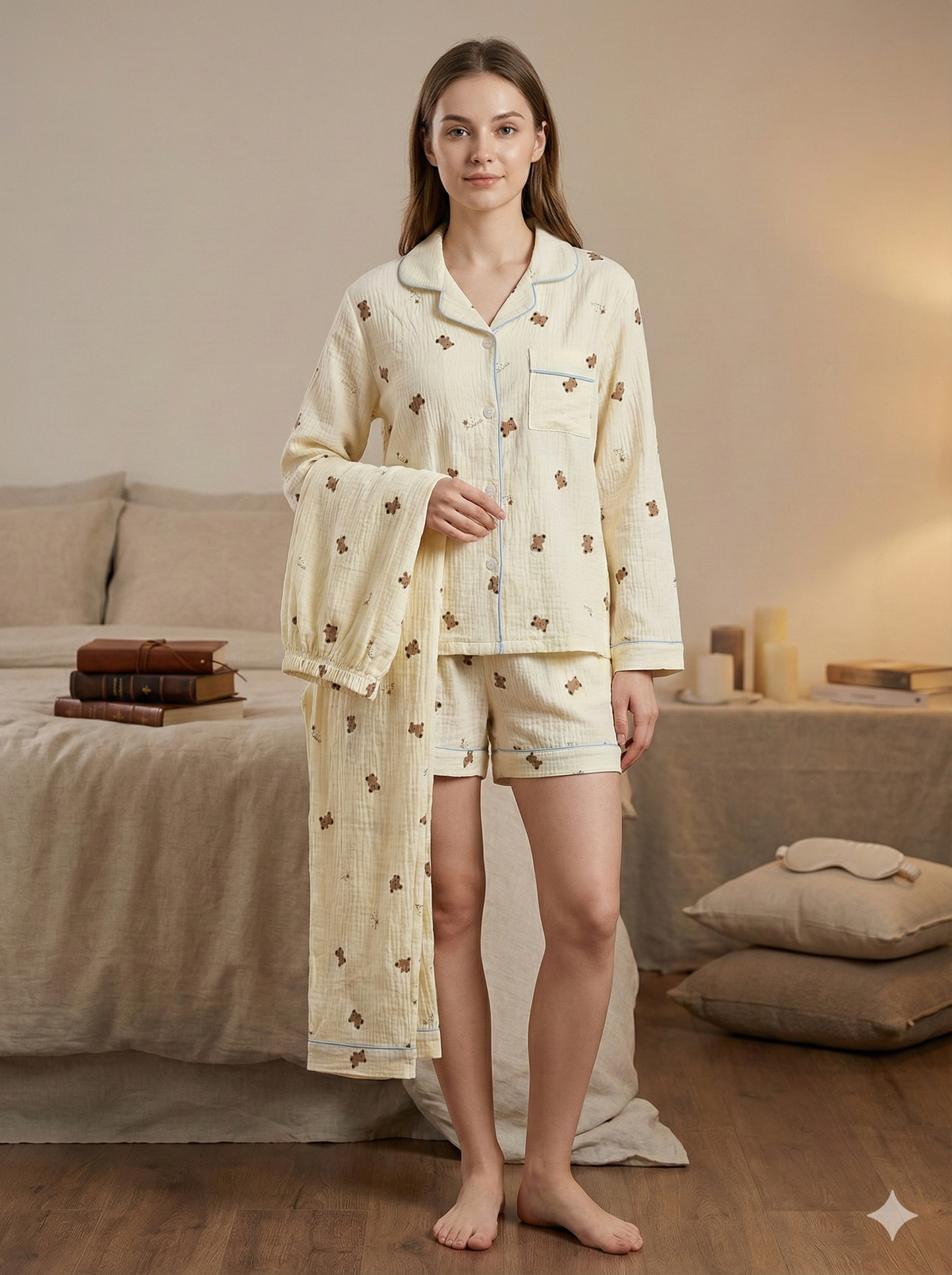 Giggles & Bears Padded Nightsuit Set (3PCS)