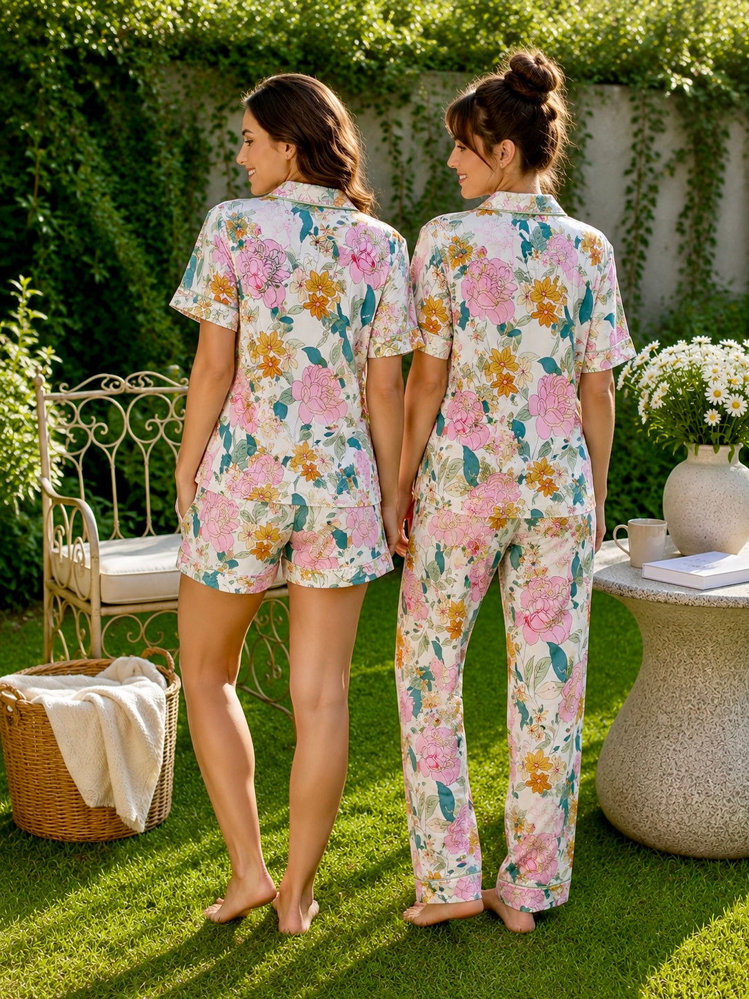 Floral Dream Padded Nightsuit (3 Pc Set)