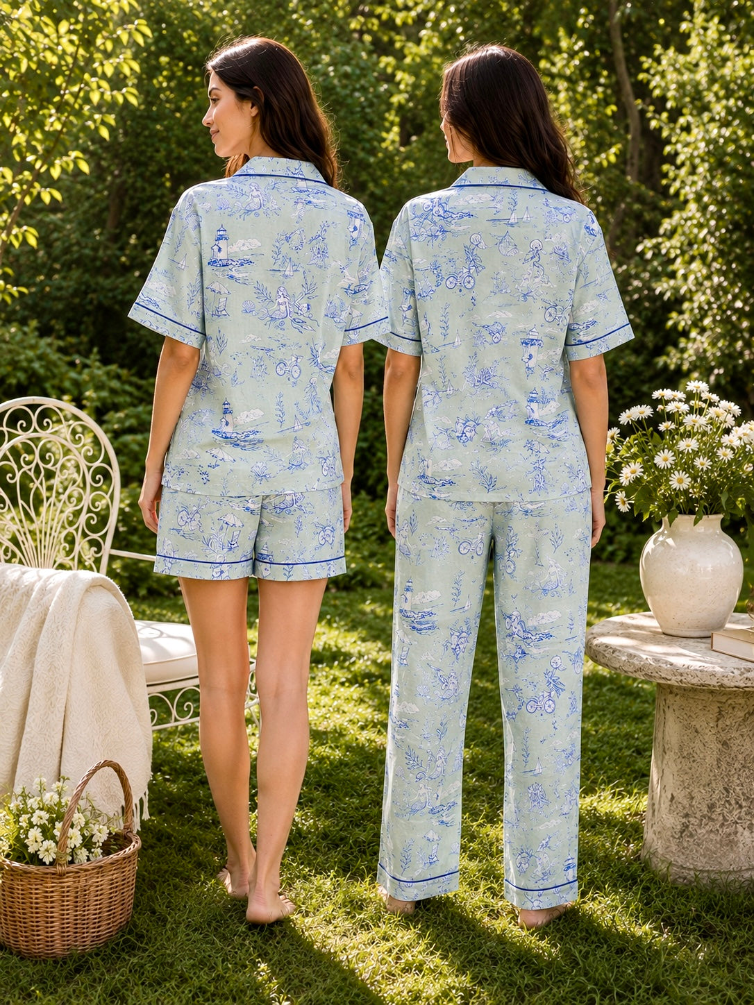 Coastal Mint Padded Nightsuit (3 Pc Set)